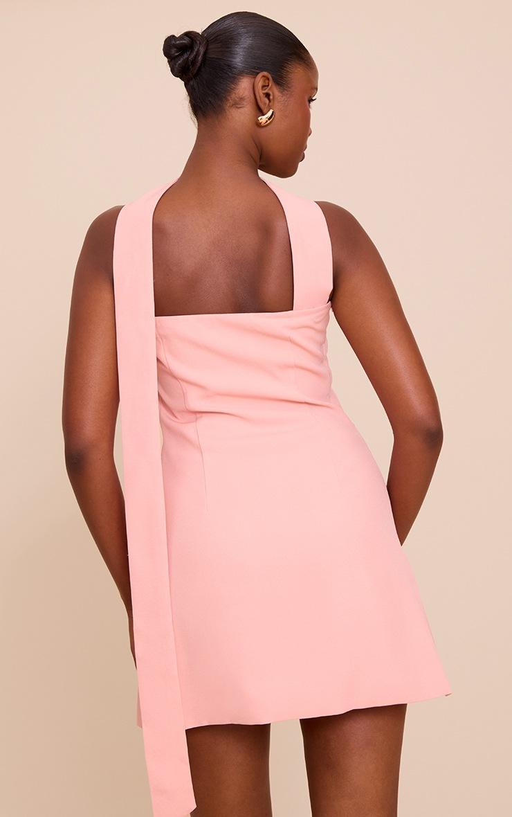 Pretty Little Thing Pink Woven Scarf Detail Bandeau Shift Dress
