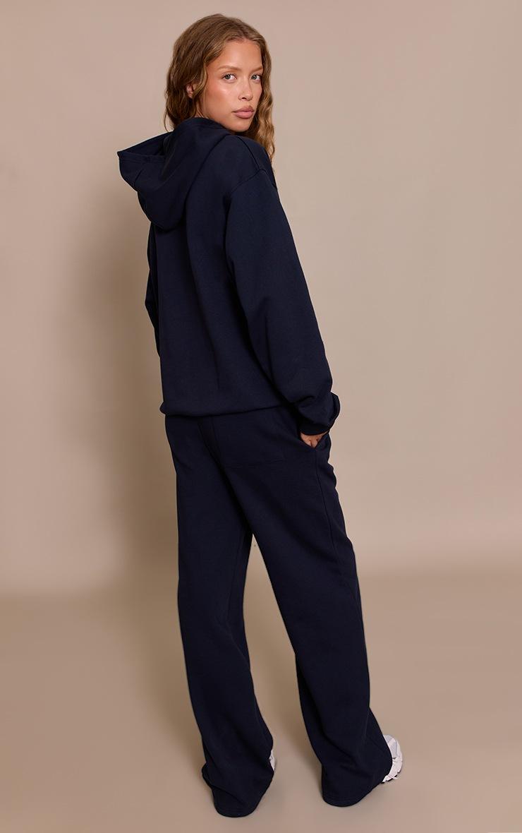 Pretty Little Thing PLT Navy 440 GSM Heavyweight Cotton Loopback Straight Sweatpants