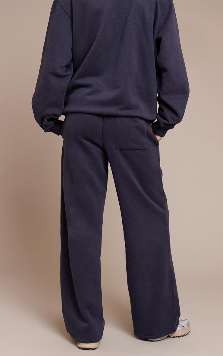 Pretty Little Thing PLT Navy Cotton Fleece Straight Leg Sweatpants
