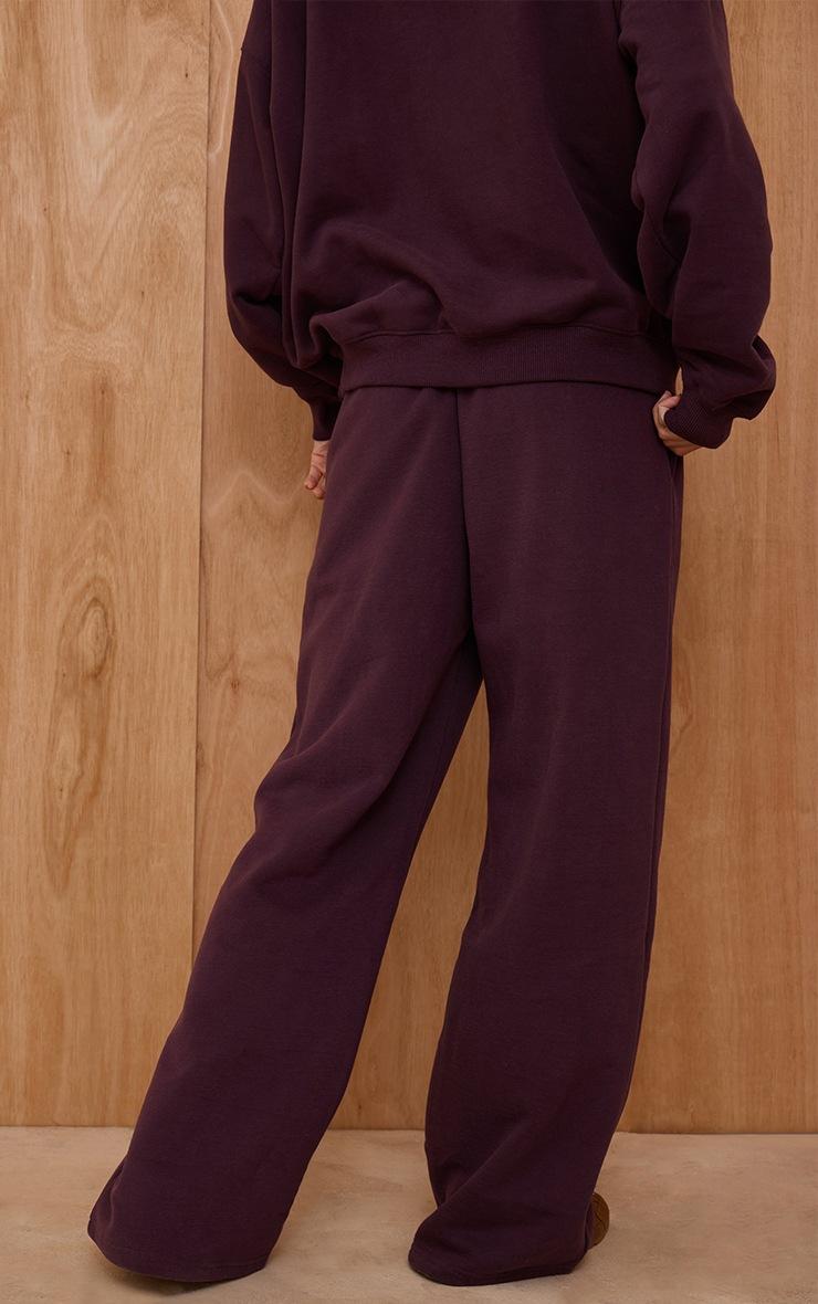 Pretty Little Thing Plum Plt Studio Puff Print Wide Leg Sweatpants