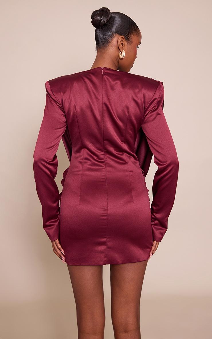 Pretty Little Thing Plum Satin Cowl Neck Mini Dress