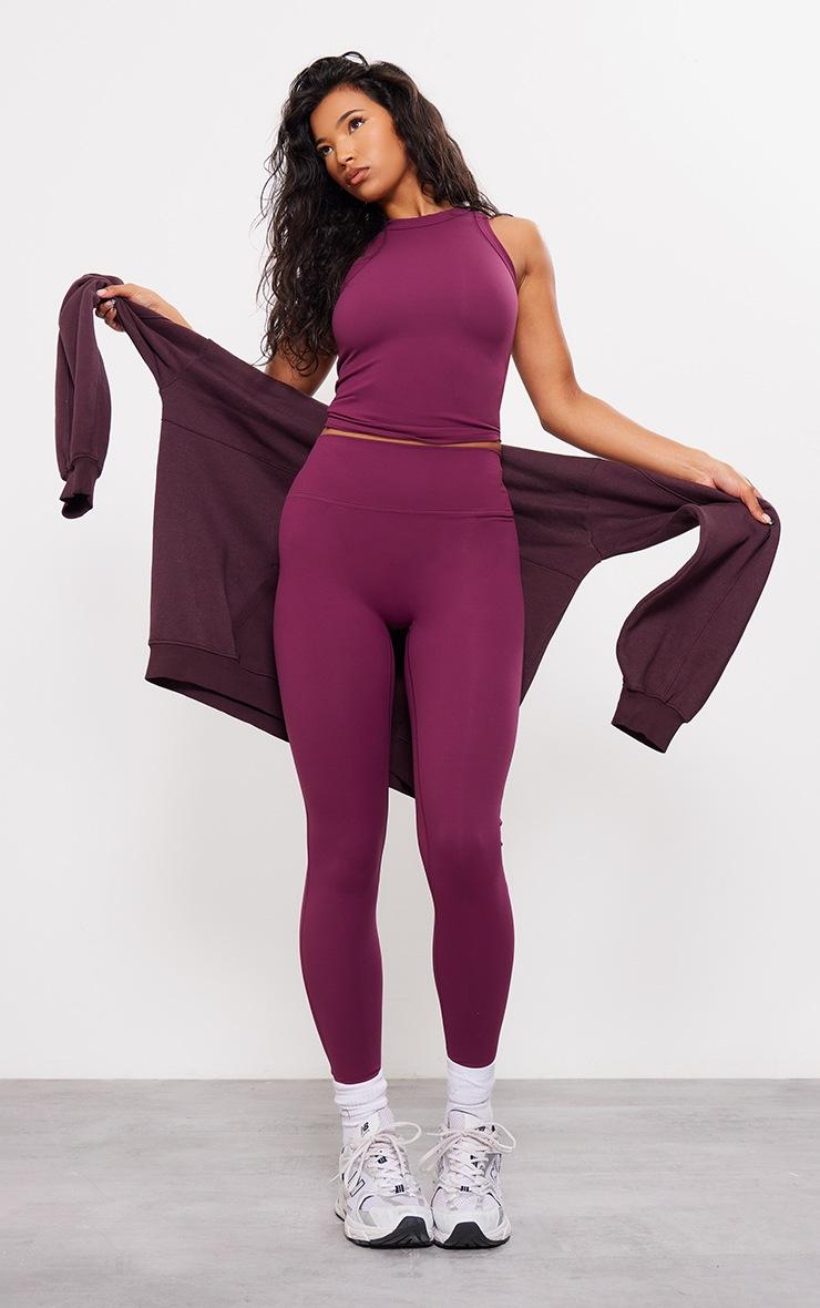 Pretty Little Thing Plum Sculpt High Waist Gym Legging