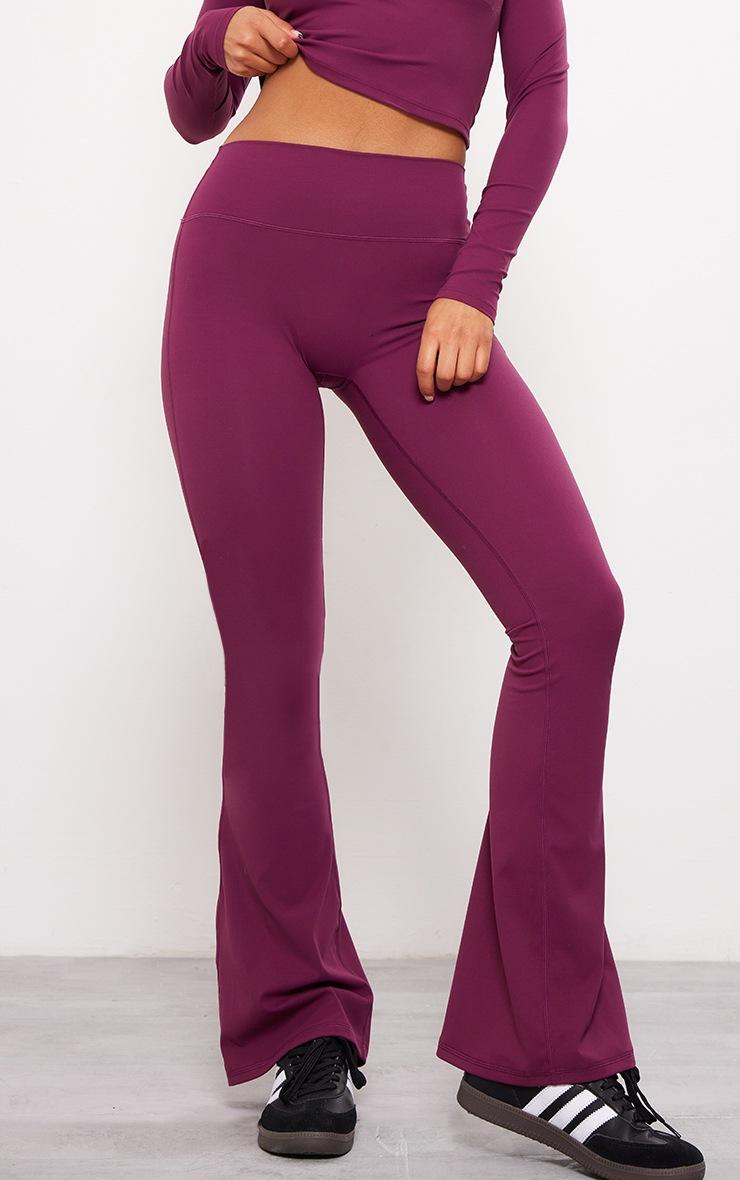 Pretty Little Thing Plum Sculpt Ultimate Flare Yoga Pants