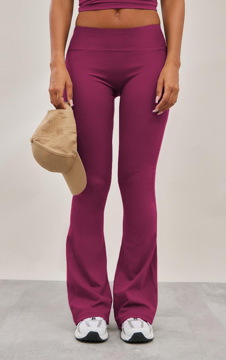 Pretty Little Thing Plum Sculpt Ultimate Flare Yoga Pants