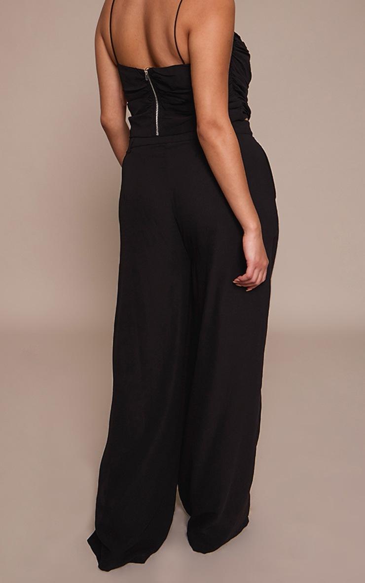 Pretty Little Thing Plus Black Chiffon High Waisted Wide Leg Pants