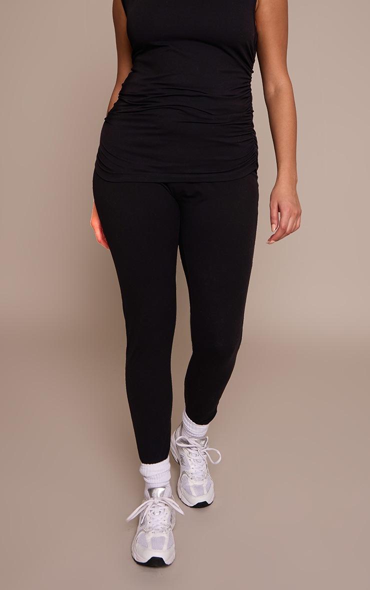 Pretty Little Thing Plus Black Sculpt Ruched Leggings