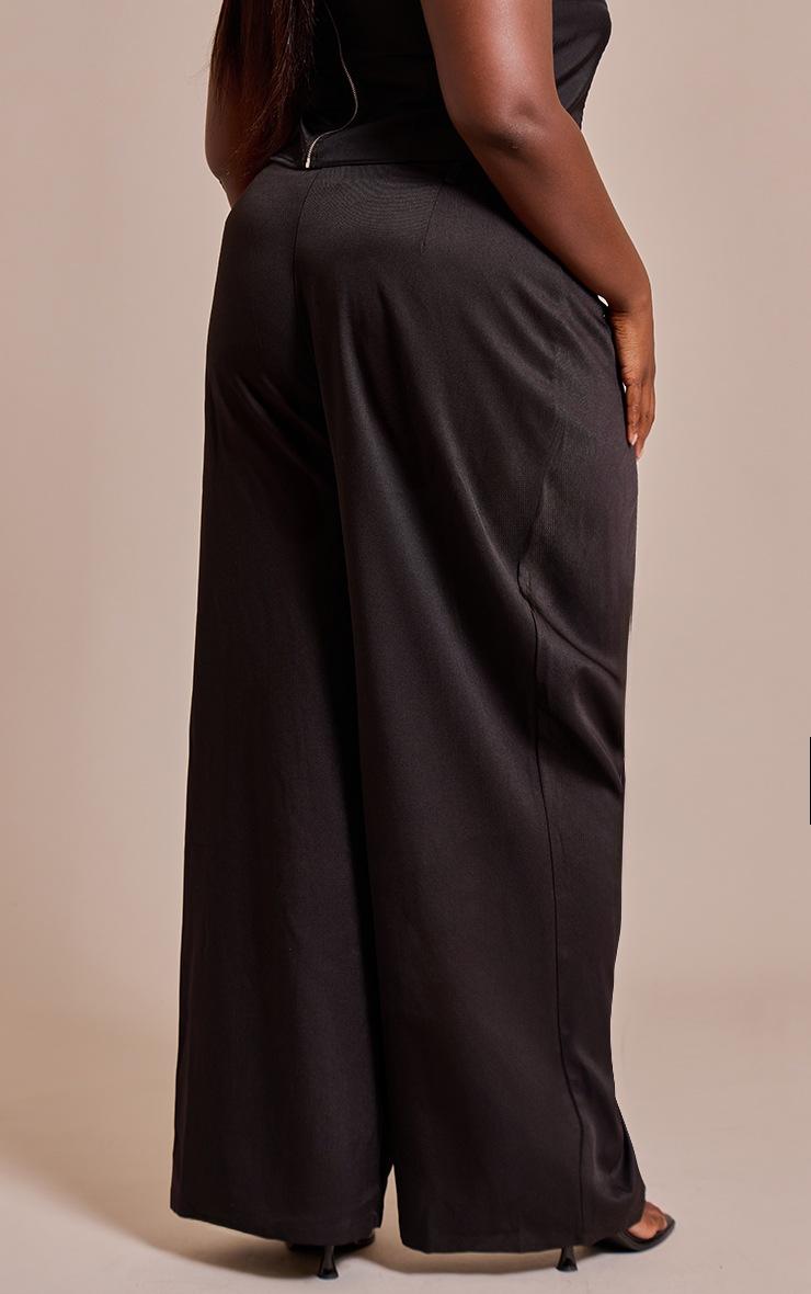 Pretty Little Thing Plus Black Woven Wrap Front Pants