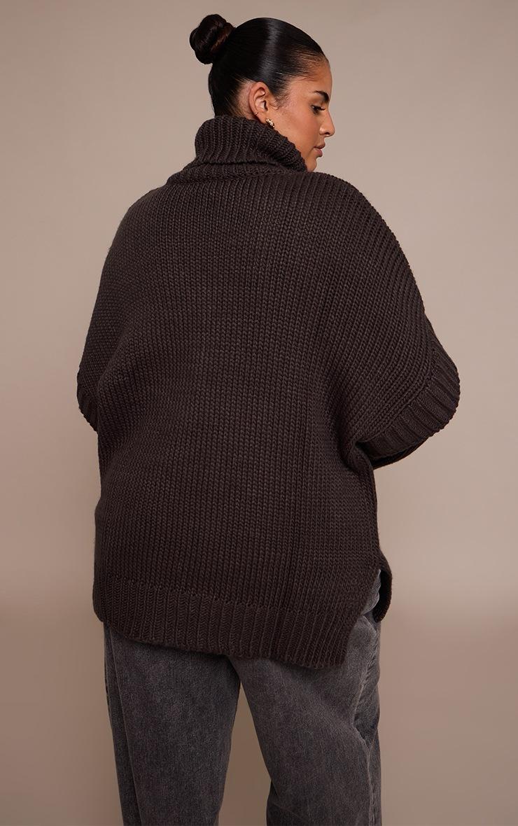 Pretty Little Thing Plus Charcoal Grey Oversized Sleeve Detail Sweater Dress