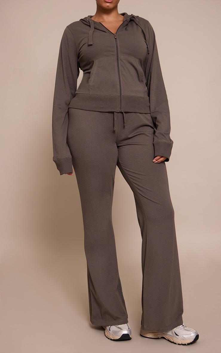 Pretty Little Thing Plus Charcoal Low Rise Skinny Flare Pants