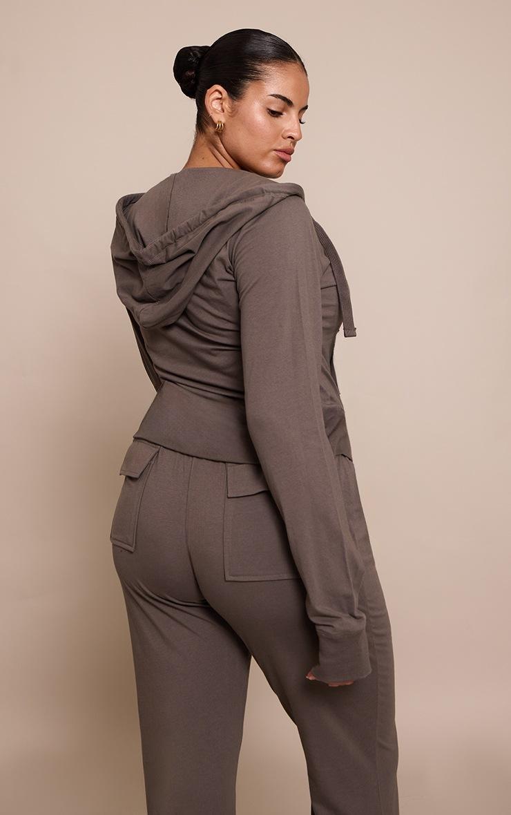 Pretty Little Thing Plus Charcoal Low Rise Skinny Flare Pants