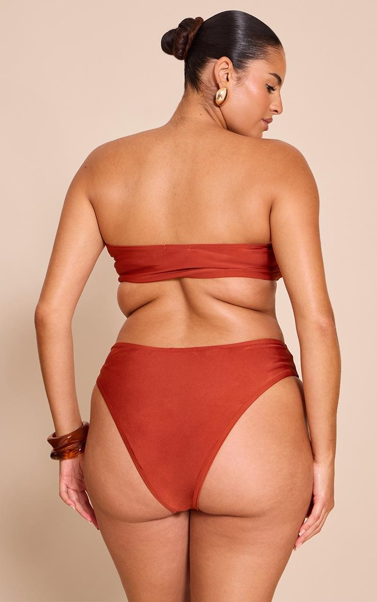 Pretty Little Thing Plus Chocolate Bandeau Mix & Match Bikini Top