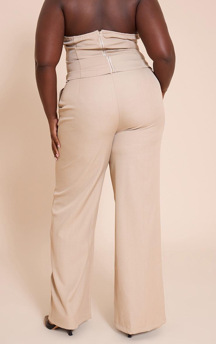 Pretty Little Thing Plus Clay Tailored Straight Leg Pants