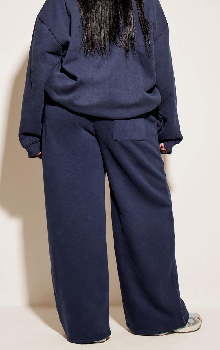 Pretty Little Thing Plus Navy Straight Leg Sweatpant