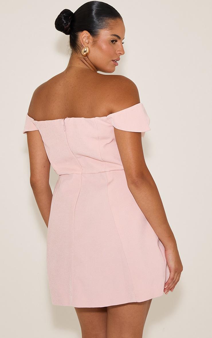 Pretty Little Thing Plus Premium Pale Rose Wired Bardot Shift Dress
