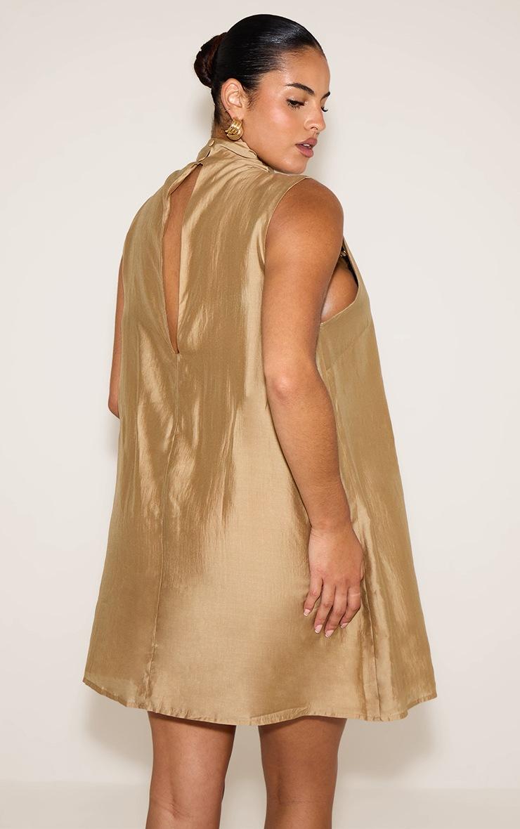 Pretty Little Thing Plus Stone Organza High Neck Shift Dress