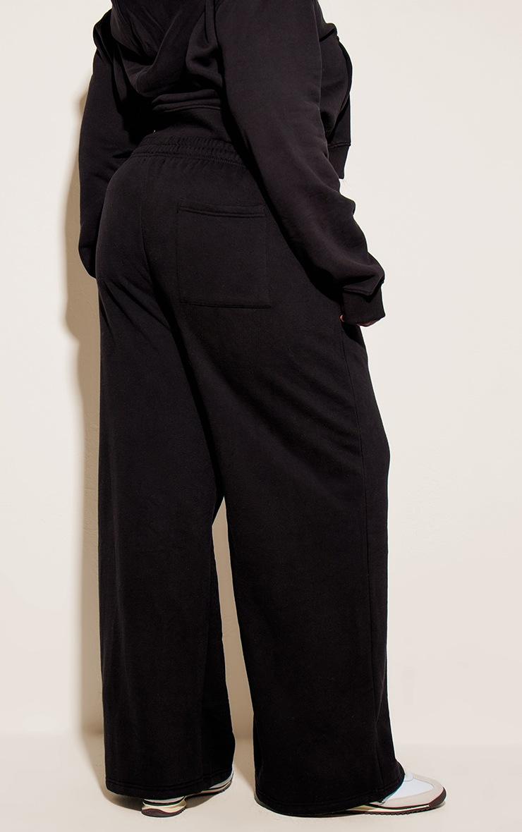 Pretty Little Thing Plus Straight Leg Black Sweatpant