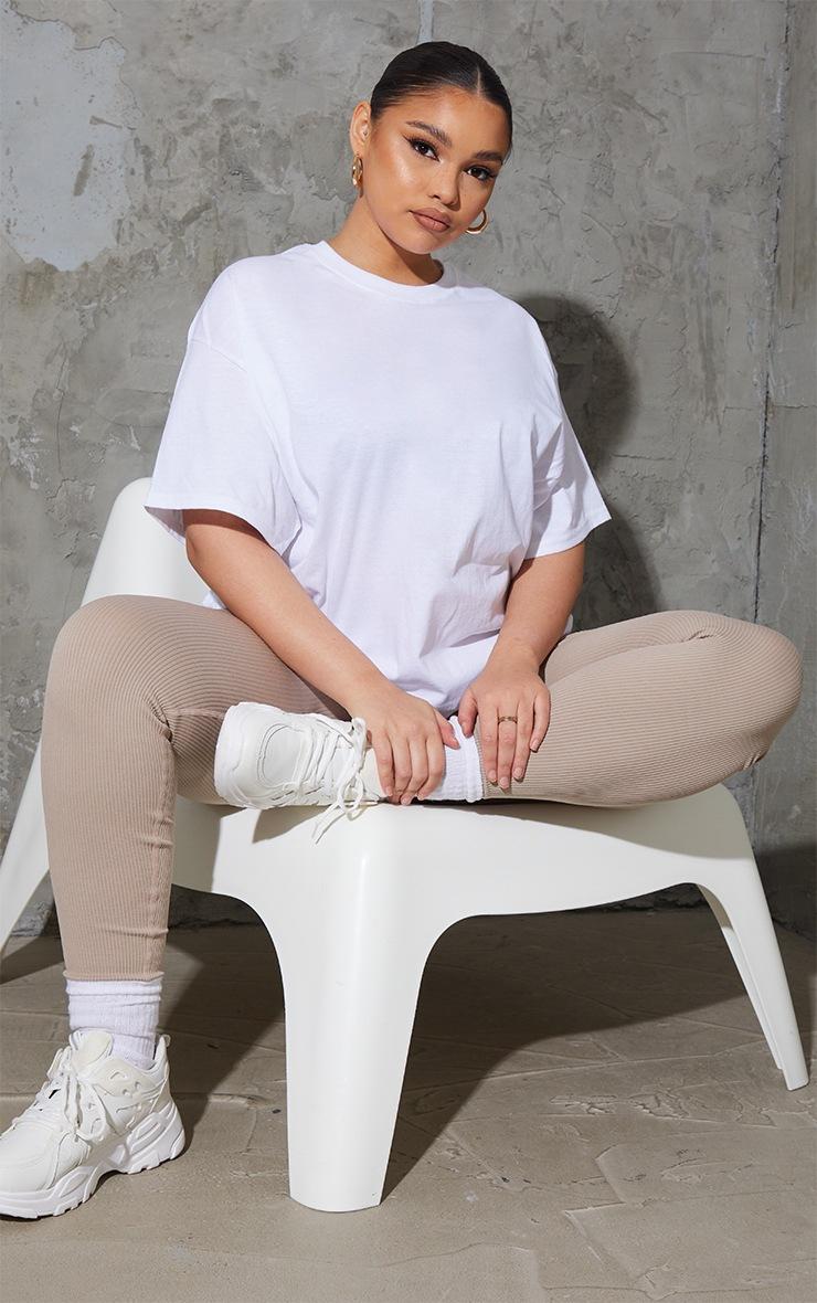 Pretty Little Thing Plus Ultimate White Oversized T Shirt