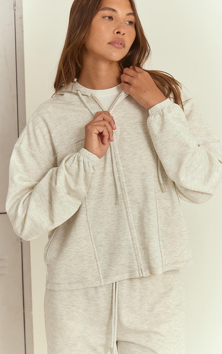 Pretty Little Thing Ash Grey Super Soft Zip Hoodie