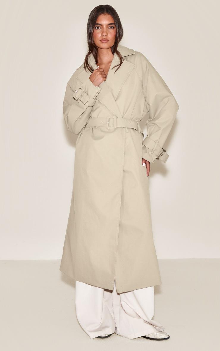 Pretty Little Thing Beige Batwing Trench Coat