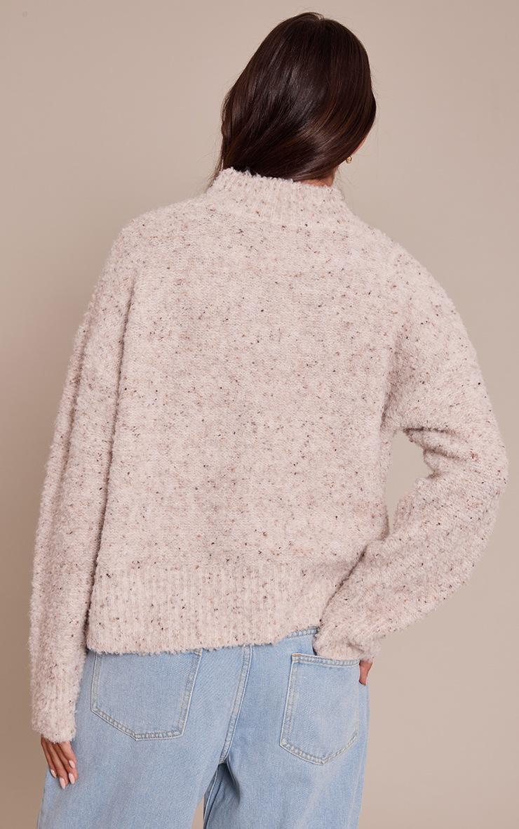 Pretty Little Thing Beige Marl Oversized Sweater