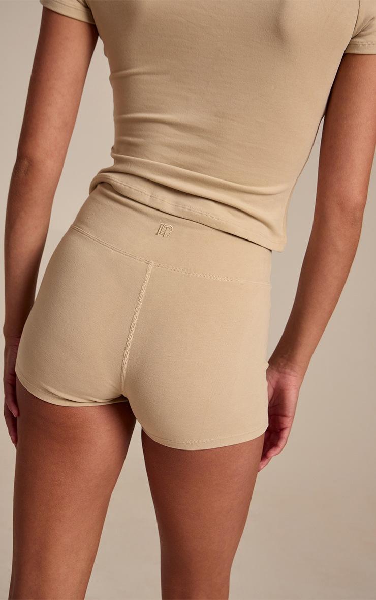 Pretty Little Thing Beige Soft Cotton Hot Pant