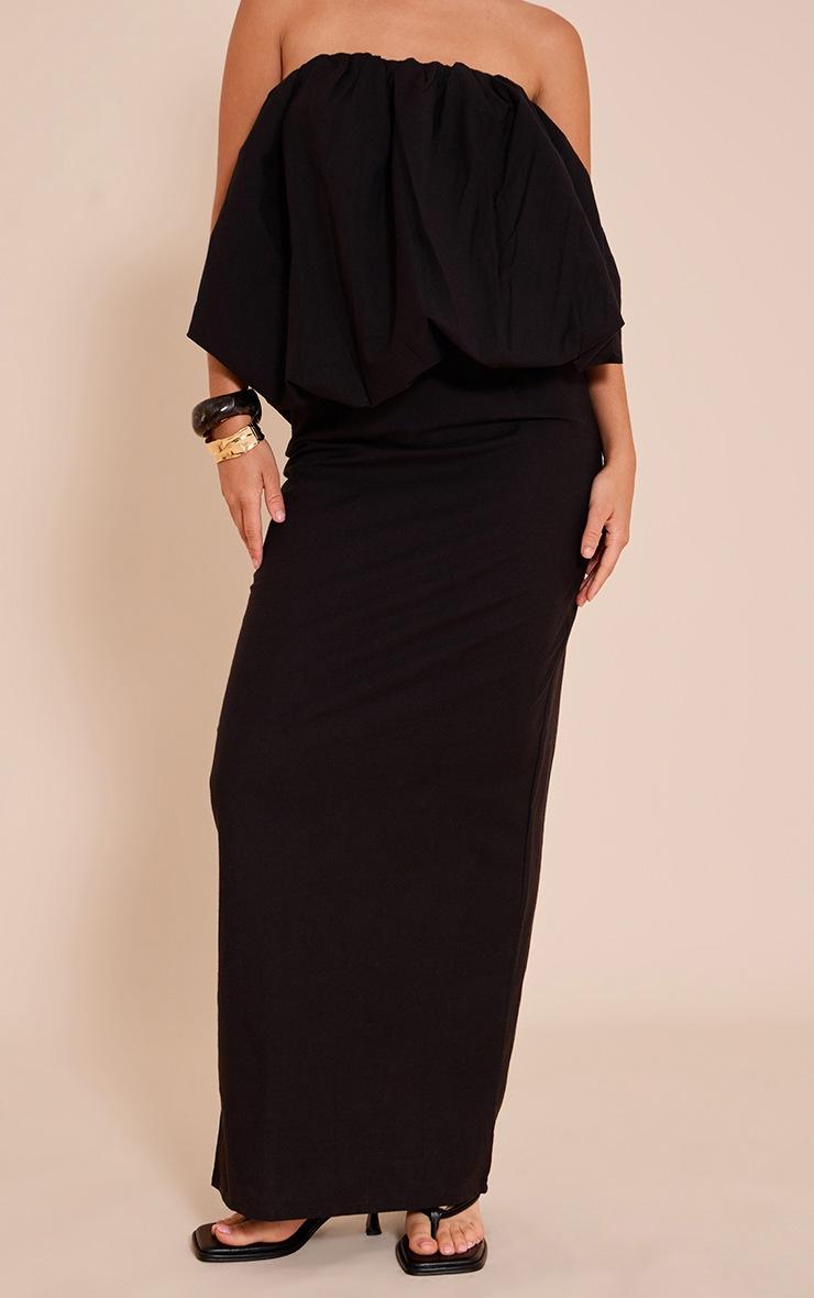 Pretty Little Thing Black A-line Maxi Skirt