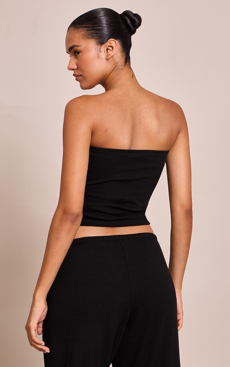 Pretty Little Thing Black Bandeau Top
