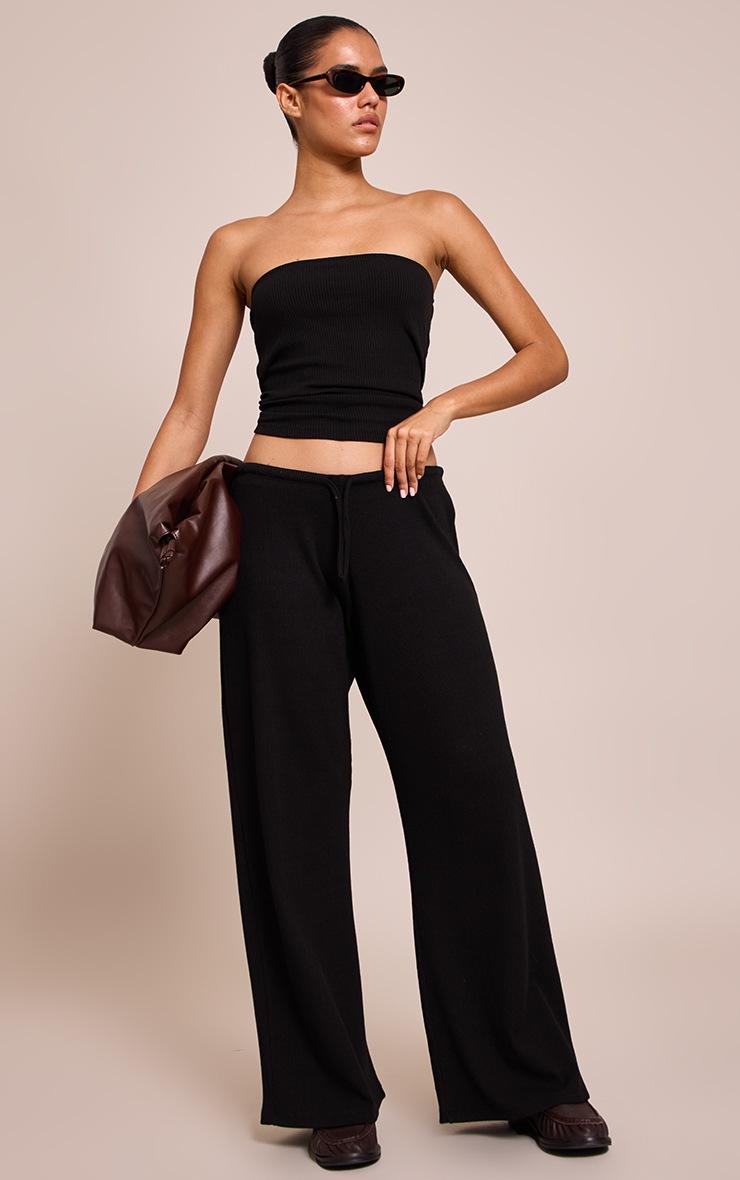 Pretty Little Thing Black Bandeau Top