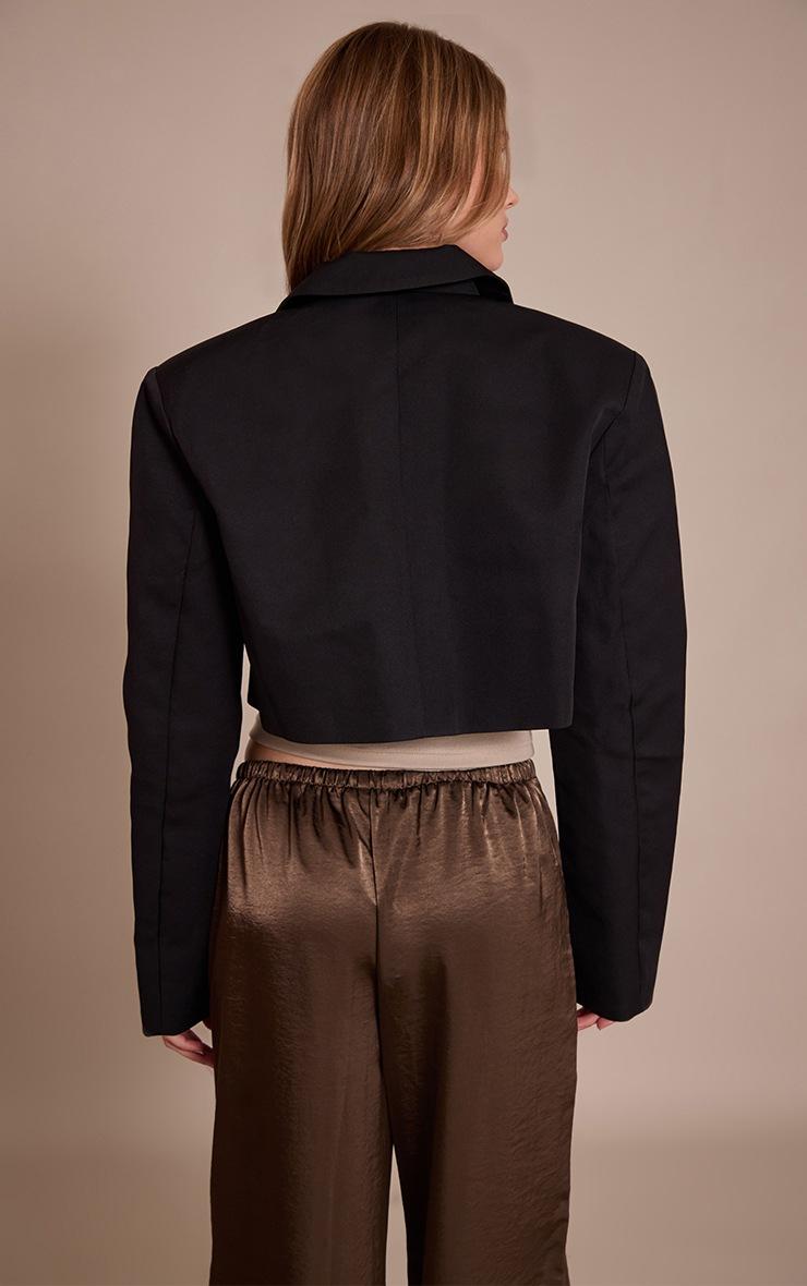 Pretty Little Thing Black Cropped Tailored Blazer