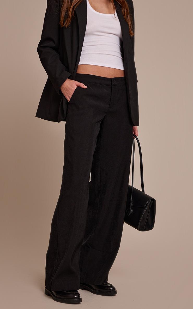 Pretty Little Thing Black Heavy Weight Woven Pants
