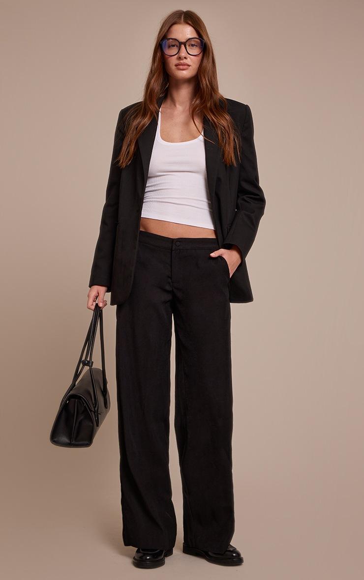 Pretty Little Thing Black Heavy Weight Woven Pants