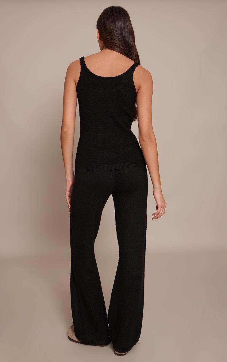 Pretty Little Thing Black Knitted Mid Rise Pant
