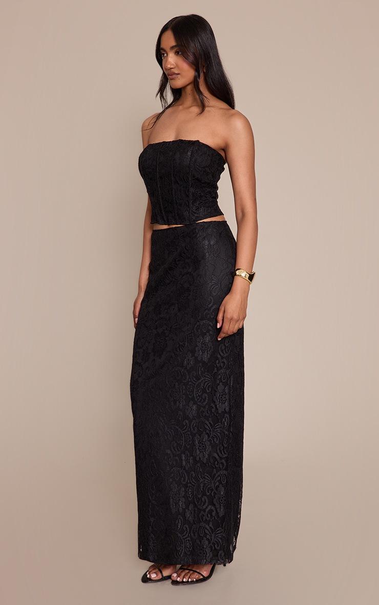 Pretty Little Thing Black Lace Maxi Skirt