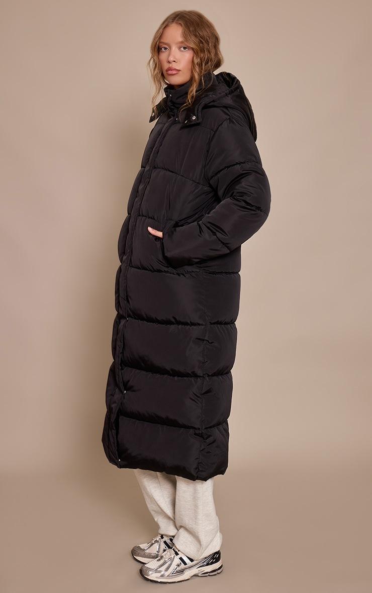 Pretty Little Thing Black Longline Puffer Coat