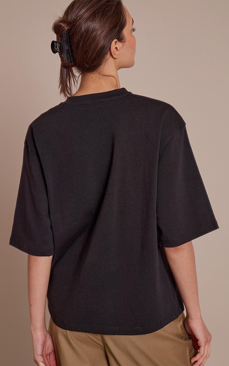 Pretty Little Thing Black Oversized Boxy T Shirt