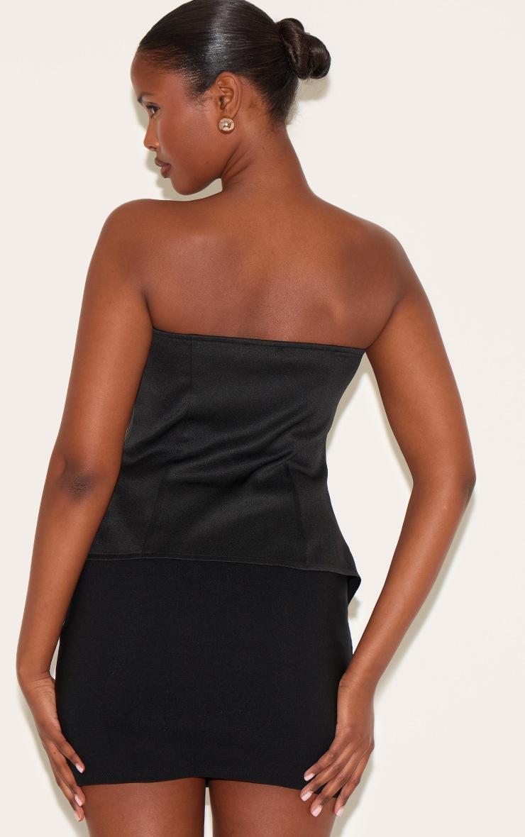 Pretty Little Thing Black Peplum Bandeau