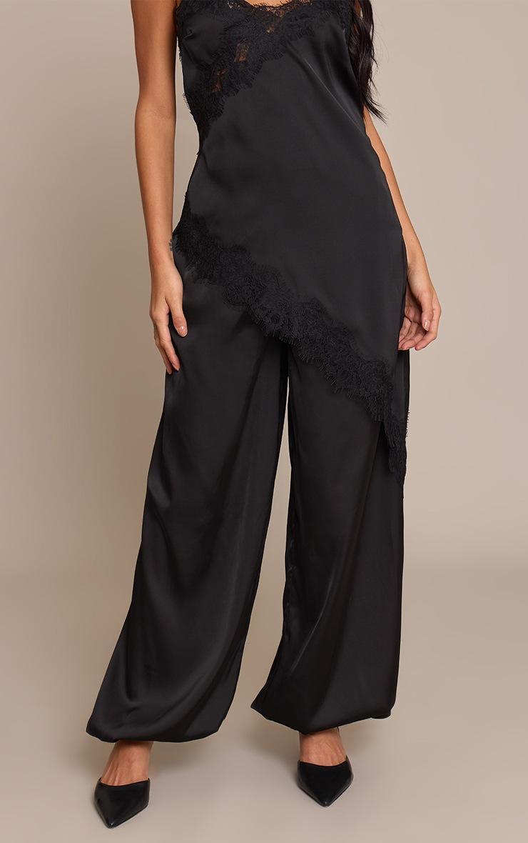 Pretty Little Thing Black Satin Balloon Pant