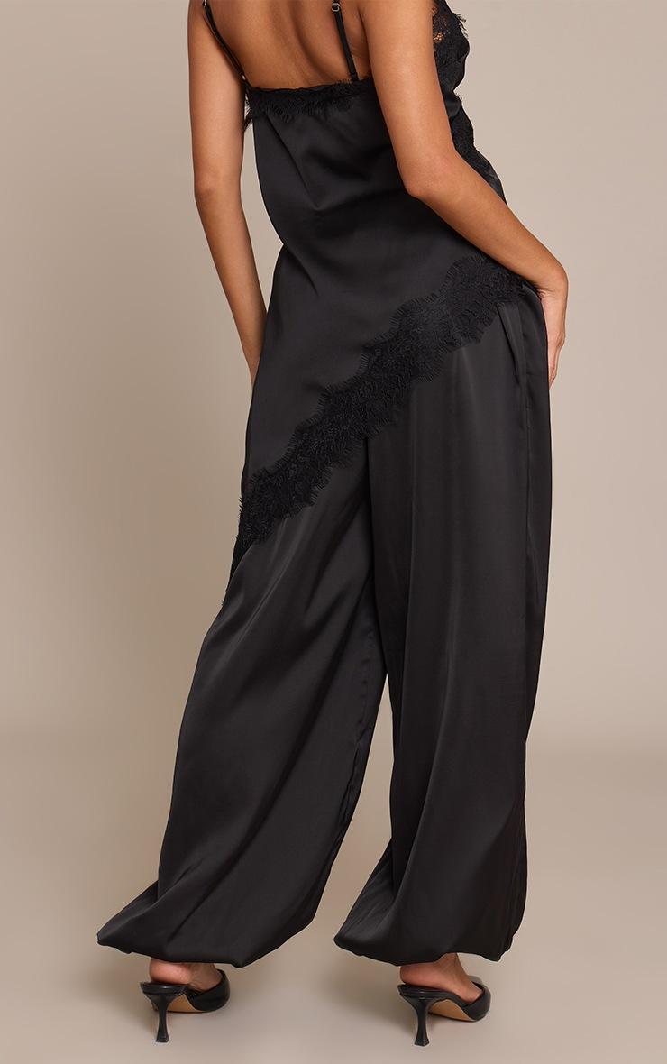 Pretty Little Thing Black Satin Balloon Pant