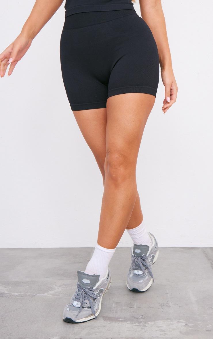 Pretty Little Thing Black Seamless Shorts