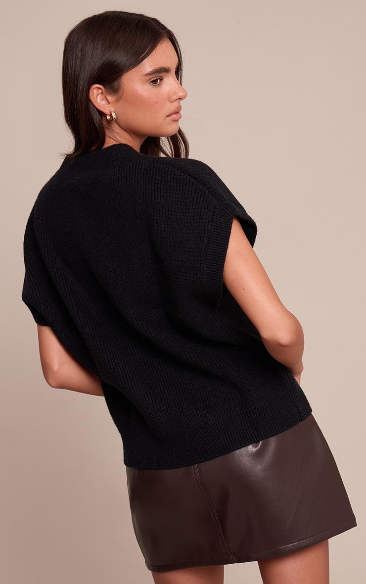 Pretty Little Thing Black Sleeveless Knit Sweater