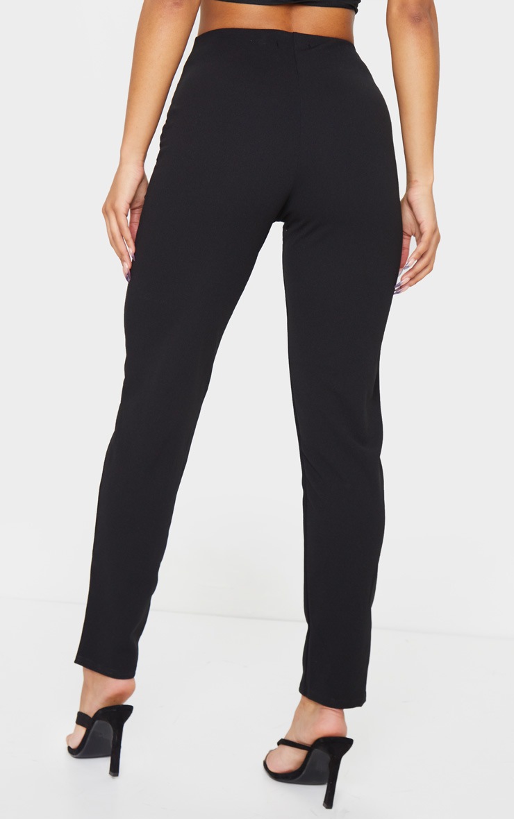 Pretty Little Thing Black Slim Leg Crepe Trousers