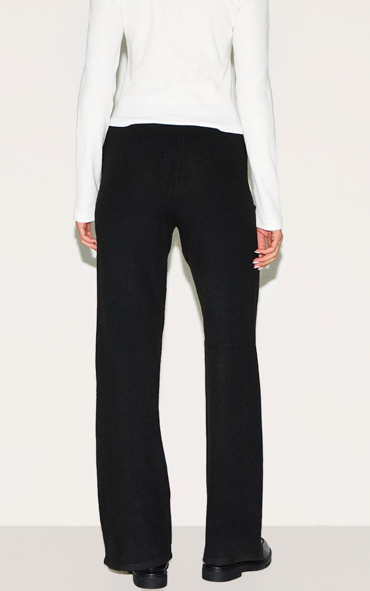 Pretty Little Thing Black Soft Knit Wide Leg Pants