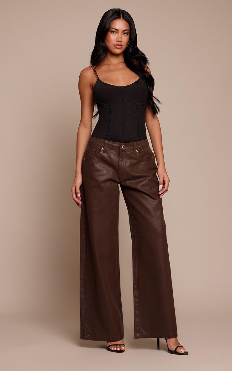 Pretty Little Thing Black Stretch Strappy Bodysuit