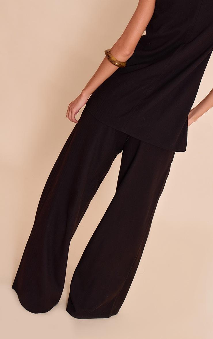 Pretty Little Thing Black Tailored Wide Leg Pant