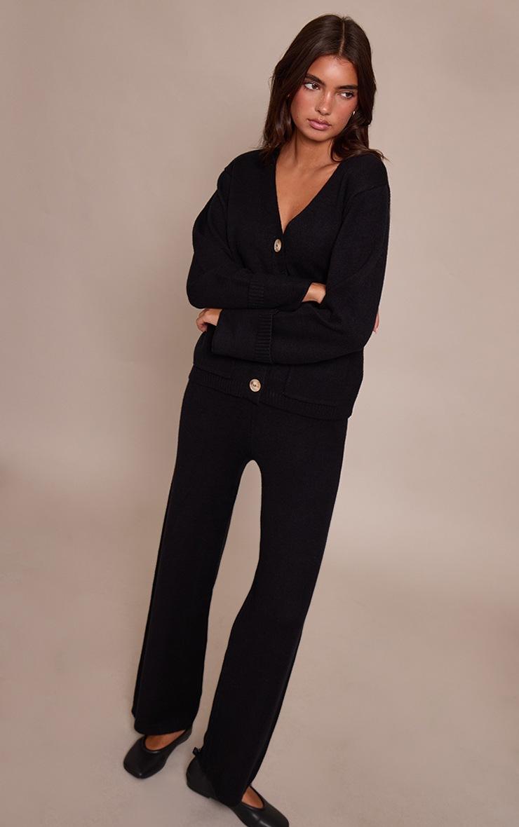 Pretty Little Thing Black Turn Back Cuff Cardigan