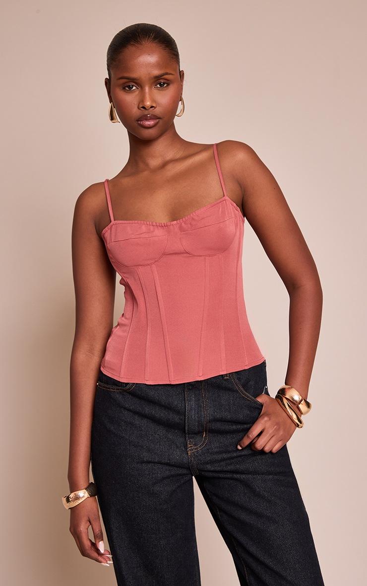 Pretty Little Thing Blush Structured Corset Top
