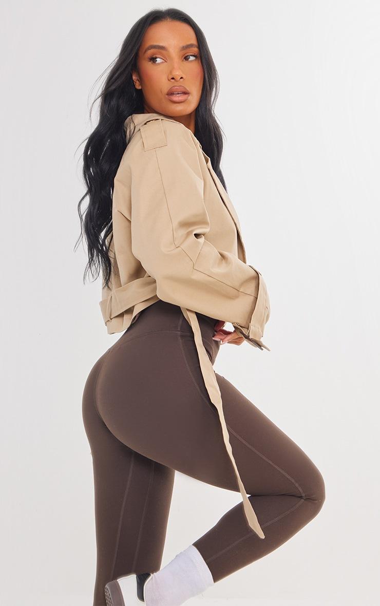 Pretty Little Thing Camel Cropped Trench Coat