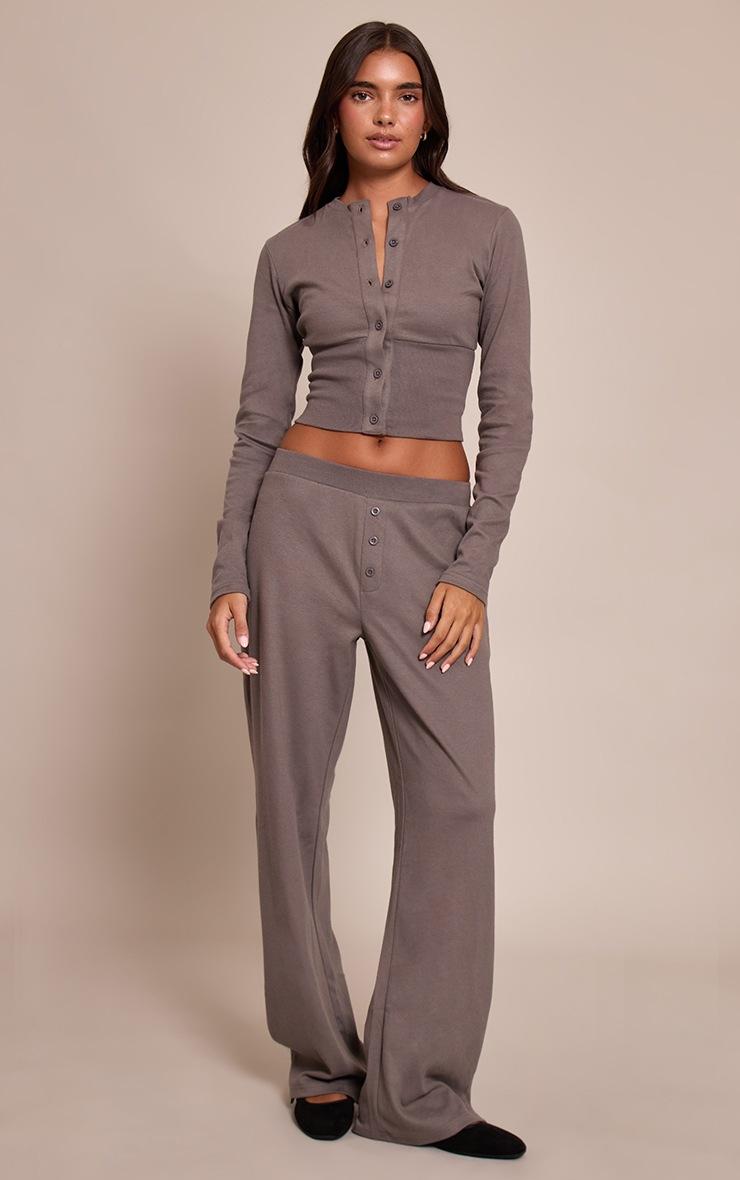 Pretty Little Thing Charcoal Grey Super Soft Top