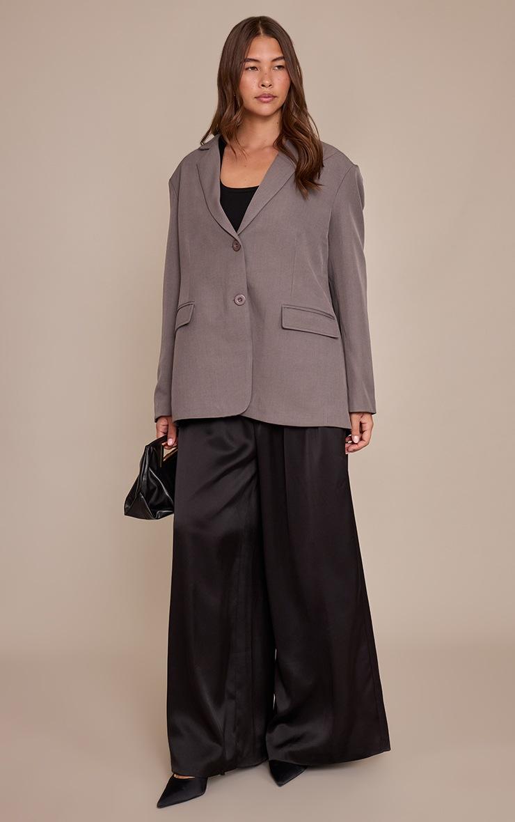 Pretty Little Thing Charcoal Oversized Blazer