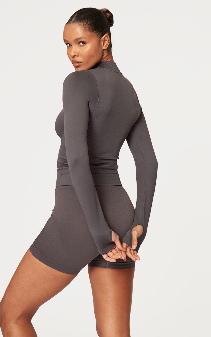 Pretty Little Thing Charcoal Seamless Jacket
